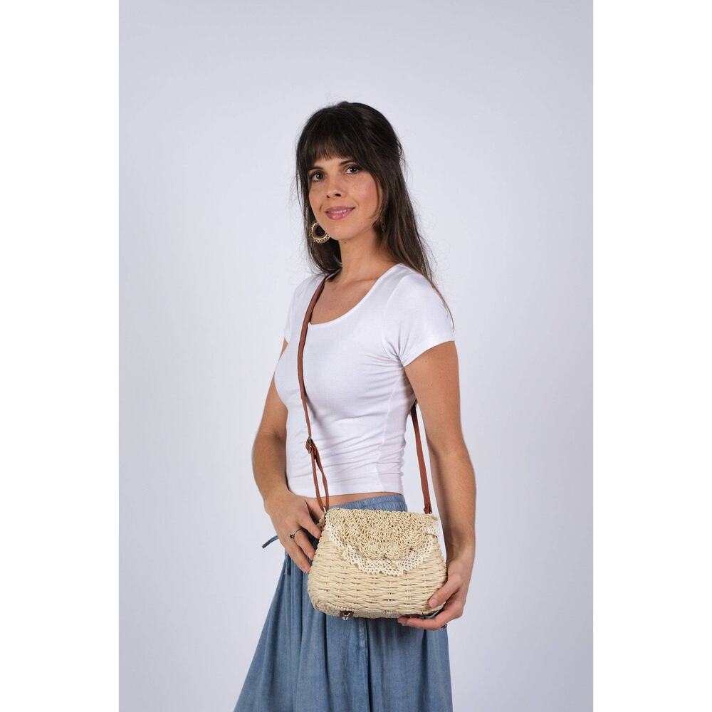 "Willow" Woven Straw Wicker Bag